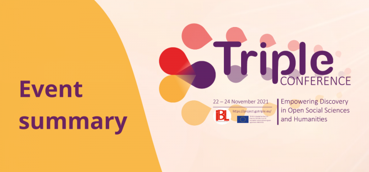 Looking back at the 1st TRIPLE International Conference